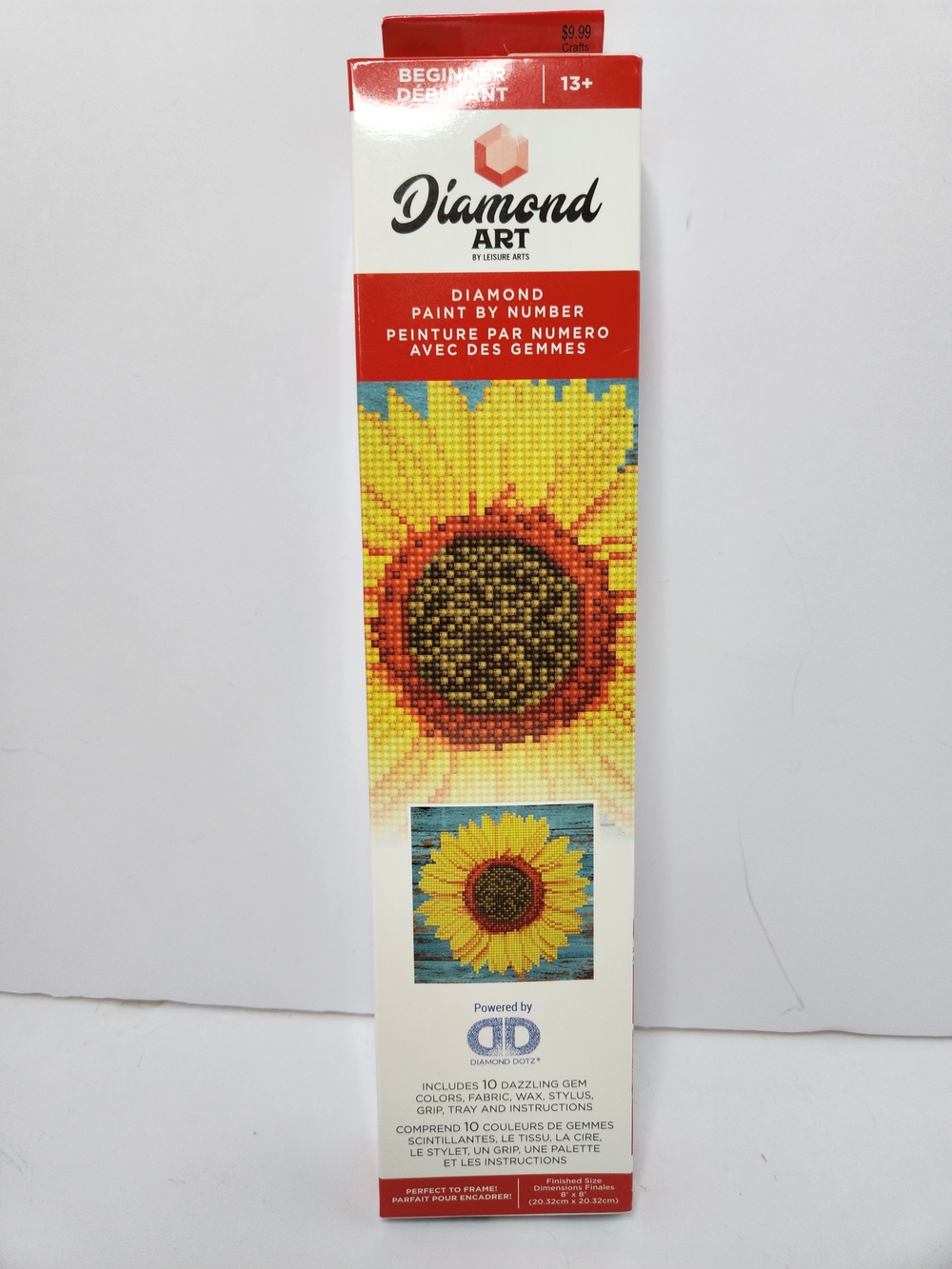 Diamond Art Sunflower Diamond Paint-by-Number Wall Art - Yellow
